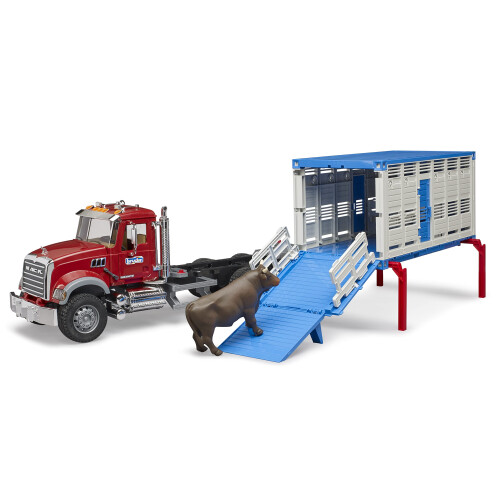 Bruder Bruder 02830 Mack Granite Viehtransporter mit 1 Rind 2