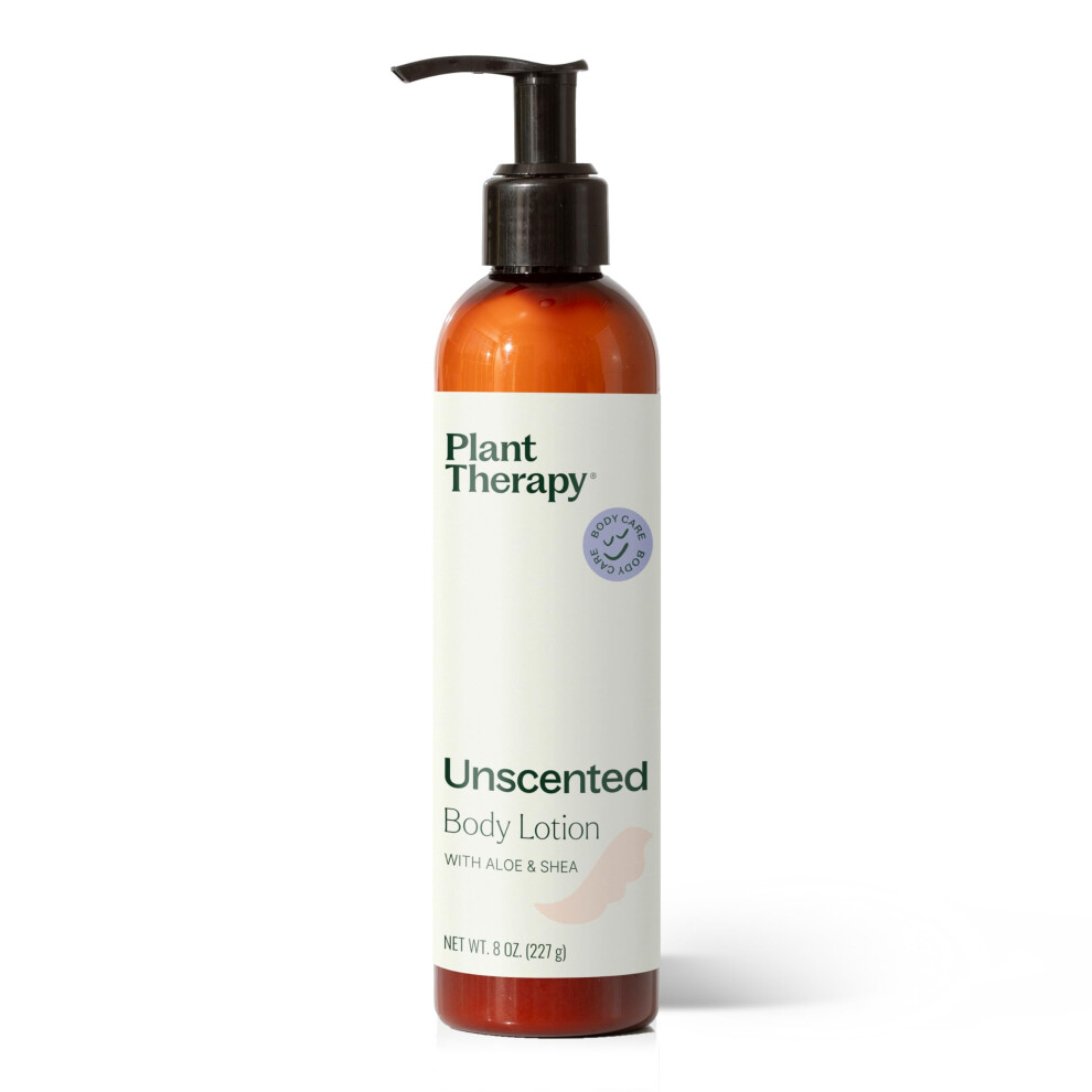 Plant Therapy Unscented Body Lotion With Aloe And Shea Hydrate And Nourish Skin With Botanical Ingredients 8 Oz