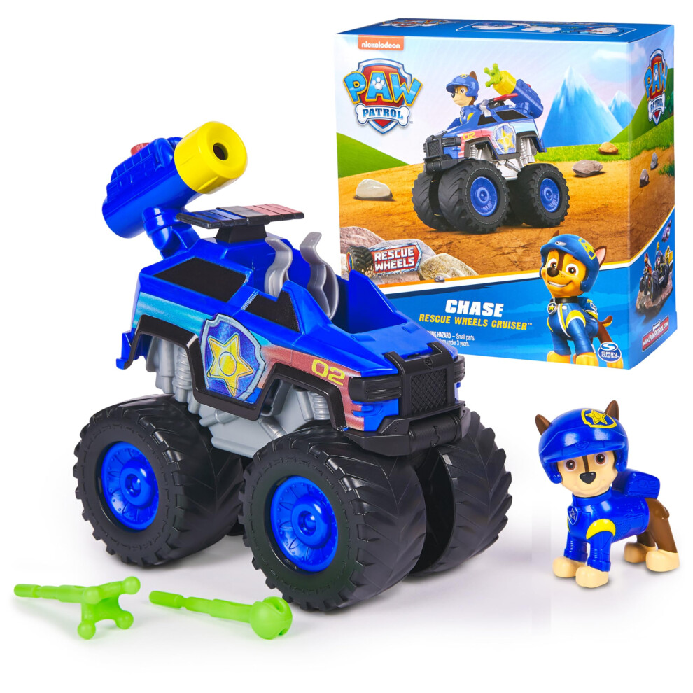 Paw Patrol Paw Patrol: Rescue Wheels Chases Cruiser, Toy Truck With Projectile Launcher And Collectible Action Figure, Kids Toys For Boys & Girls Ages 3 And Up