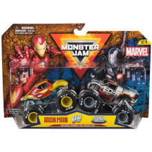 Monster Jam Marvel Oficial Homem de Ferro vs. War Machine Die-Cast Monster Trucks Escala 1:64 Brinquedos infantis para meninos e meninas de 3 ano