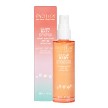 Pacifica Gesichtsfeuchtigkeitscreme  SPF 45 UVA/UVB Glow Baby Brightening Setting Mist Spray Breites Spektrum Sonnenschutz  Anti-Aging & hautaufhel
