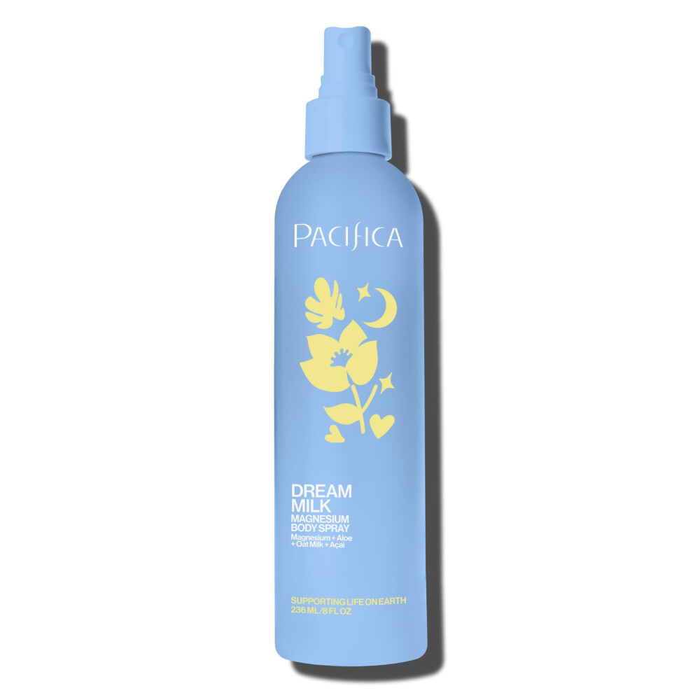 Pacifica Dream Milk Magnesium Spray for Sleep & Relaxation - Natural Magnesium Body Mist Infused with Lavender  Chamomile & Essential Oils  Vegan