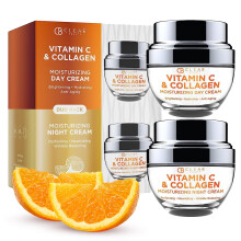 Clear Beauty Vitamin C & Collag ne Hydratant jour / nuit - Dermatologue Tested Restores & Bright Tone Hydrating & Cirming Anti-Aggel C