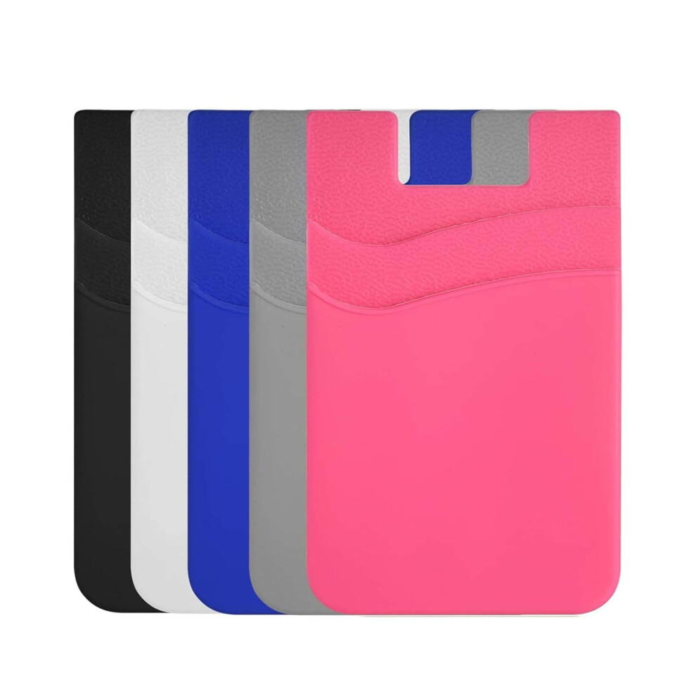 Biajiya T L Phone Carte T L Phone Portable Silicone Portefeuille Stick-On Id Business Credit Card Pocket For Smartphones-image
