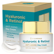 Clear Visage Koreanische Anti-Aging-Tagescreme  Hyaluronsure und Retinol polstert und glttet die Haut  Dermatologisch getestete tierversuchsfreie