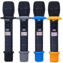 YTYKINOY 4 conjuntos de microfone porttil sem fio prova de vibrao, proteo anti-rolamento de microfone, anel de silicone e suporte de manga