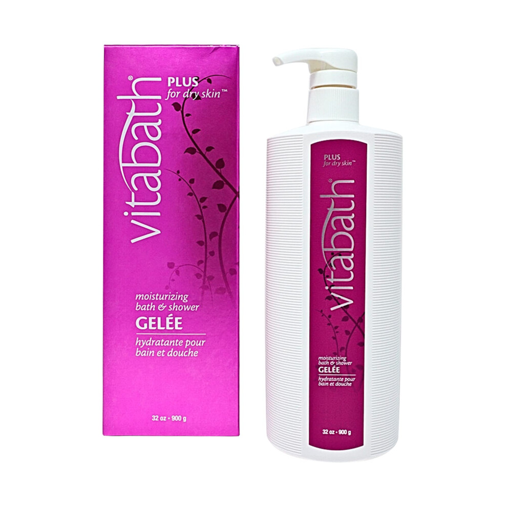 Vitabath Plus For Dry Skin Moisturizing Bath & Shower Gel Wash Replenishing Oils Deeply Hydrate & Soothe Dryness Body Cleanser Skin Restore & F