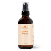 Limpador facial com leo de terapia vegetal para pele normal/seca 4 onas remove suavemente maquiagem de sujeira e outras impurezas