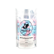 Pacchetto di ricarica youclean - compresse di dentifricio 365 - Remineralizzazione naturale e sbiancamento con nano idrossiapatite - viaggio o uso qu