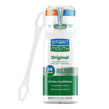SmartMouth Original ativado enxaguatrio bucal e limpador de lngua suporte para mau hlito hortel