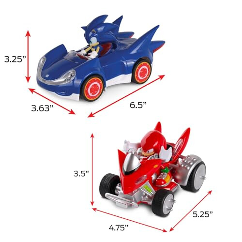 NKOK Sonic The Hedgehog Knuckles & Sonic Pull-Back Racers - 2-Pack 2