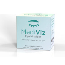 Mediviz ?jenl?gsrenseservietter - sk?nsom eksfolierende hypoallergene ?jenl?gsservietter - Renseservietter til kl?ende ?jne hj?lper med at fjerne