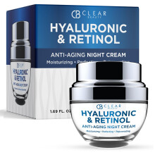 Clear Beauty Hyaluronzuur & Retinol Gezichtscrme - Getest door dermatologen Vermindert rimpels Fijne lijntjes en hyperpigmentatie Hydraterende c