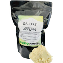 Oslove Organics ?kologisk uraffineret sheasm?r 1 LB - afrikansk 100 % ren ikke-GMO Frisk rig og cremet | Brug til krop/h?r fugtgivende sm?r L?bep