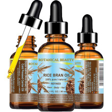 Reiskleiel, 100 % reines, natrliches, raffiniertes, unverdnntes, kaltgepresstes Trgerl fr Gesicht, Haut, Krper, Haare, Massage, Ngel. 1 Fl. o