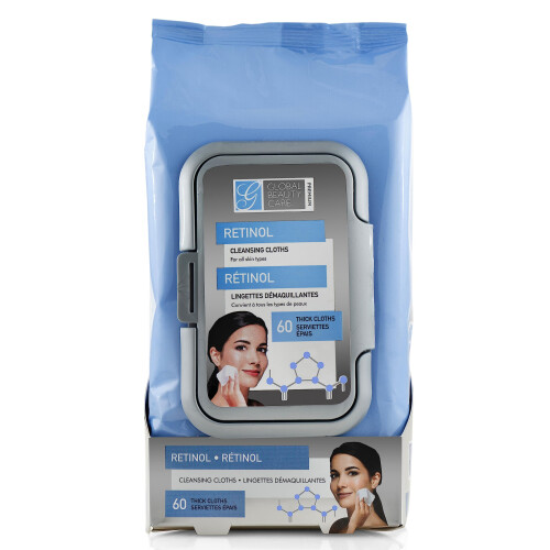 Retinol-renseklude og klude til fjernelse af makeup 60 Ct.