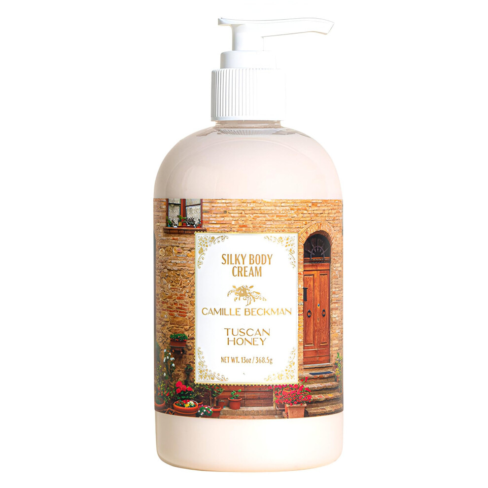 Camille Beckman Cream Tuscan Honey Scented Silky Body Daily Moisturizer For All Skin Types | Non-Greasy Vegan Formula To Nourish And Soften Hand