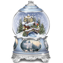 Snowglobe Χριστουγέννων Thomas Kinkade Jingle Bells από την Bradford Exchange