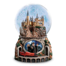 Globe musical lumineux Poudlard Express avec train en mouvement