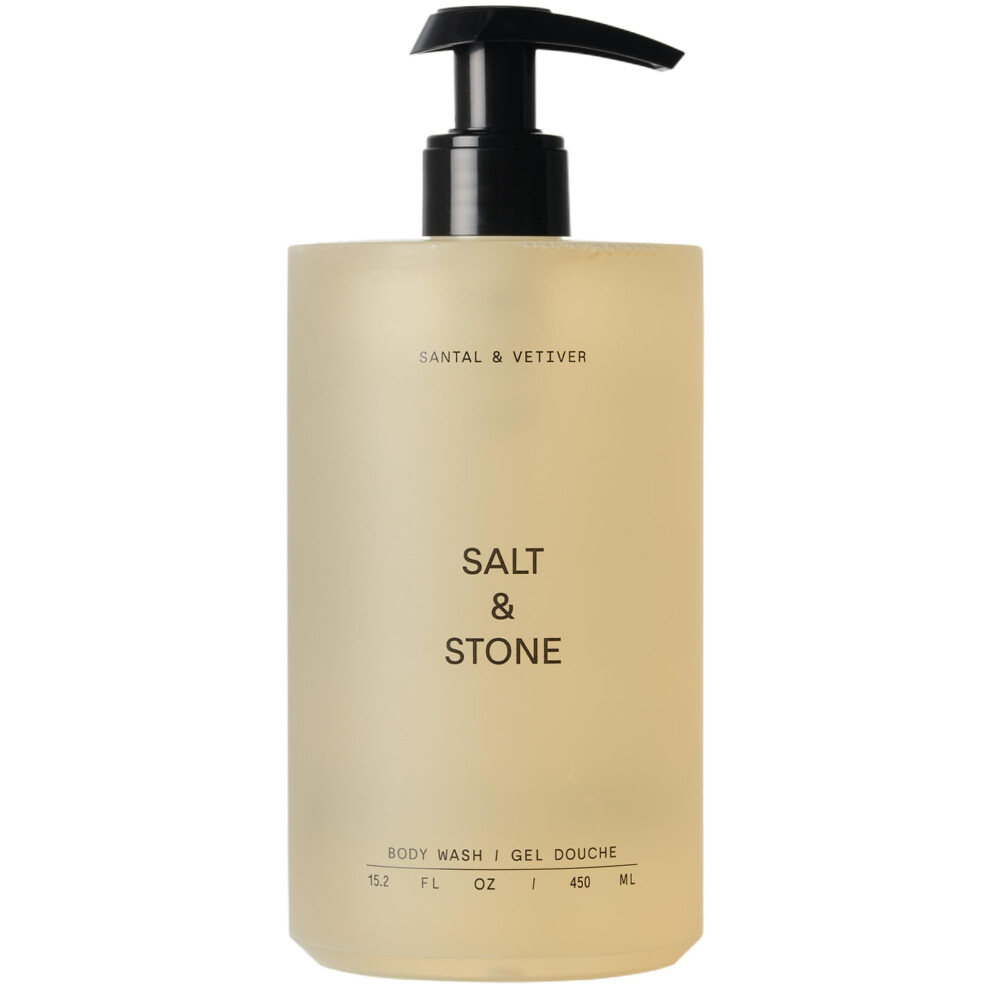 Salt & Stone Antioxidant-Rich Body Wash - Santal & Vetiver | Cleanse Nourish & Soften Skin With Niacinamide & Hyaluronic Acid | Free From Parabe