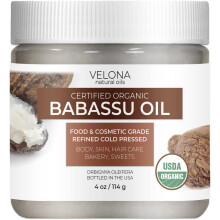velona Babassul USDA-zertifiziertes Bio-l 4 oz | 100 % reines und natrliches Trgerl | Raffiniert kaltgepresst | Gesicht, Haare, Krper- und Ha
