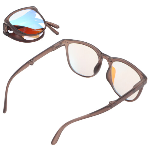 Kaffeebrauner Rahmen Brille für Farbenblindheit, Rot-Grün 2