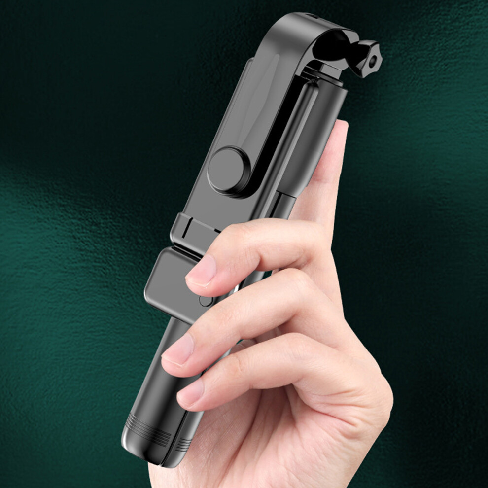 Live Video Tripod Selfie Stick Stainless Steel Telescopic Folding Portable Selfie Rod With Remote Control Black 5011319261780