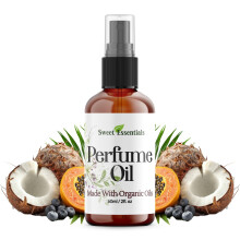 Sweet Essentials HAWAIIAN COCONUT (Tropisk Doft), Parfymolja, Gjord med Ekologiska Oljor, 2oz, Spray på Parfym