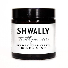 Shwally Magisches Zahnpulver mit Hydroxylapatit-Rinderknochen und fluoridfreier Amish-Eierschale + Bio-Pfefferminze 100 % fluoridfreies remineralis