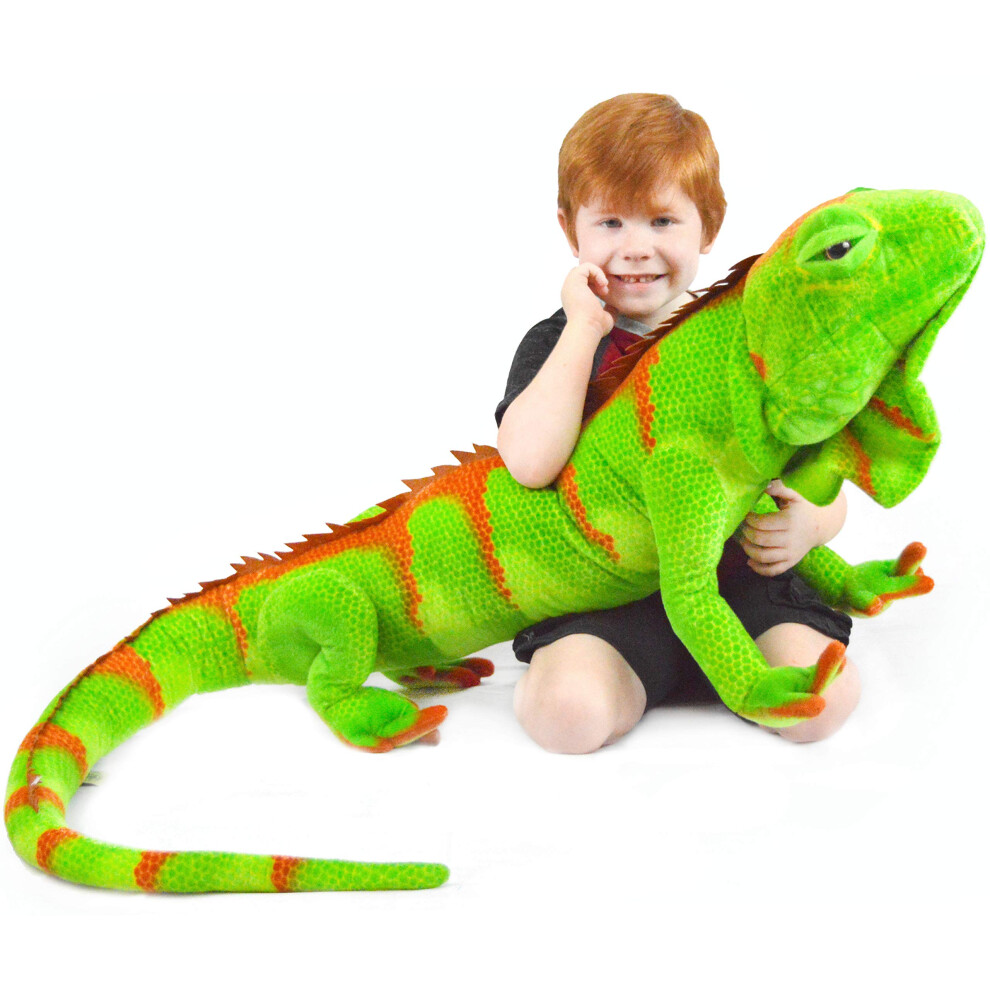 Tigrehart Tigerhart Ignacio The Iguana - Over 6 Foot Long (Including Tail Measurement) Big Stuffed Animal Plush Lizard