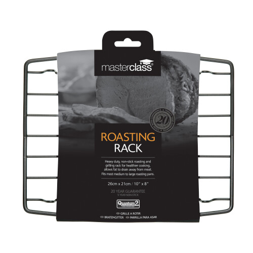 MasterClass KCMCTRAYNS26 26 x 20 cm Non Stick Roasting Rack V Shaped Carbon Steel Silver 1