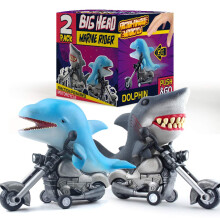 DINOBROS Shark Speelauto 2-Pack Frictie Aangedreven Motor Monster Zee Dier Speelgoed