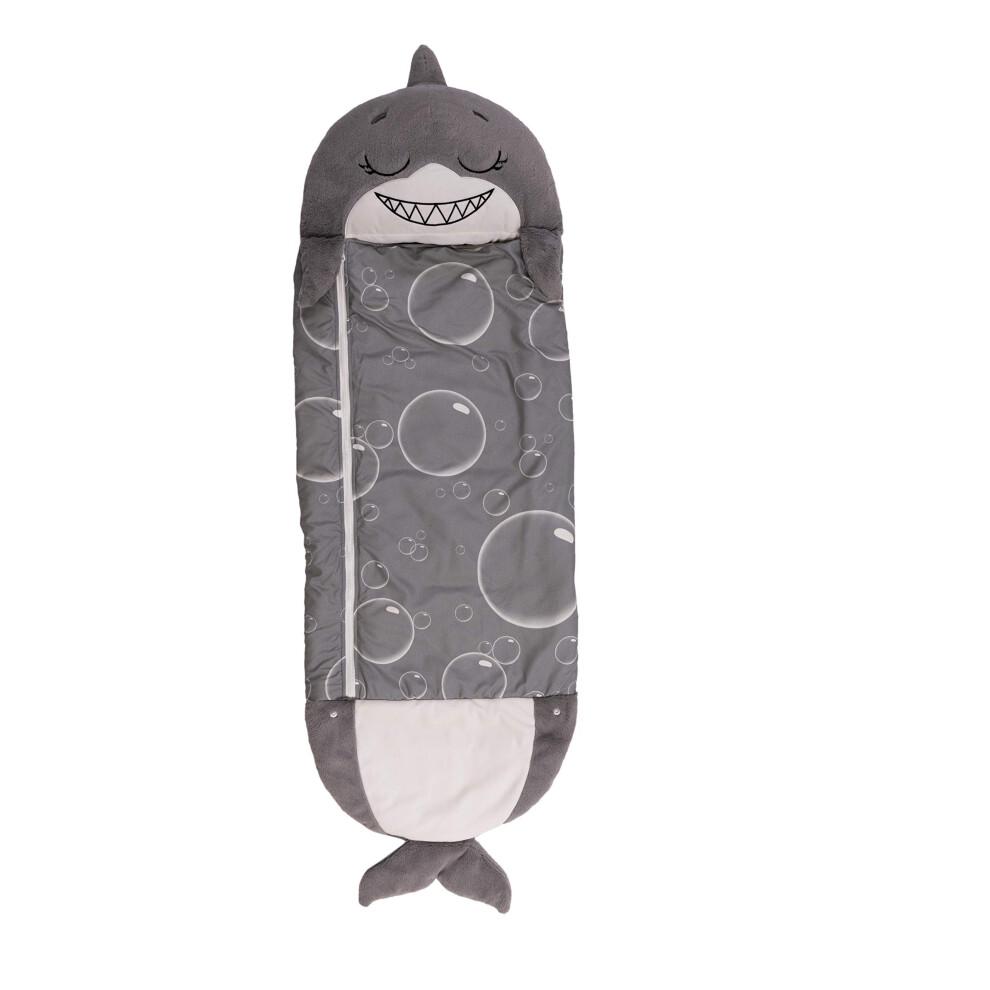 Happy Nappers: Pillow & Sleepy Sack: Medium - Grey Shark - 54 x 20  2-in-1: Plush Animal Opens Into Sleeping Bag  Soft Play & Nap Character  Kids-image-OPC-PHTGGK7-NEW