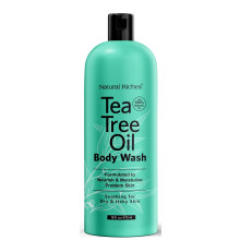 Natural Riches Tea Tree Oil Body Wash, 16 fl oz - Kalmerend en Hydraterend voor Normale, Gecombineerde, Gevoelige en Droge Huid