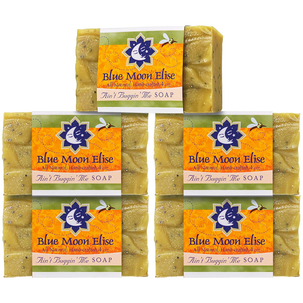 Blue Moon Elise Ain't Buggin Me Citronella Soap - Natural Handmade Soap Made With Pure Citronella Eucalyptus And Lemongrass Essential Oils - A M
