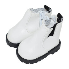 Sapatos de couro niannyyhouse comprimento 5,5 cm adequados para boneca de pelcia 1/6 BJD 8 pol. 20 cm (branco-2)