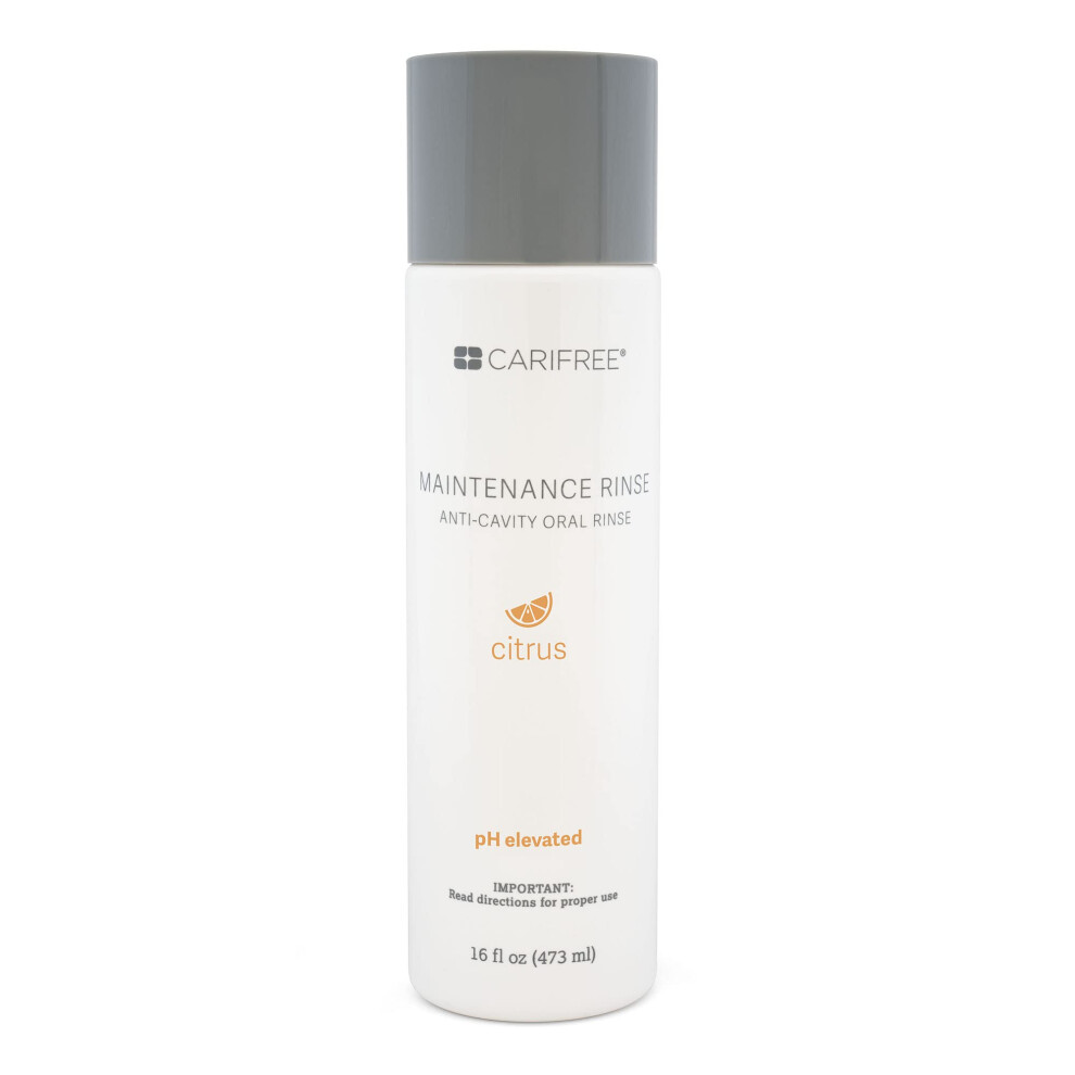 Carifree Maintenance Rinse Citrus Flavored Anti-Cavity Fluoride Mouthwash Dentist Recommended Prevents Oral Decay Freshens Breath Alcohol-F