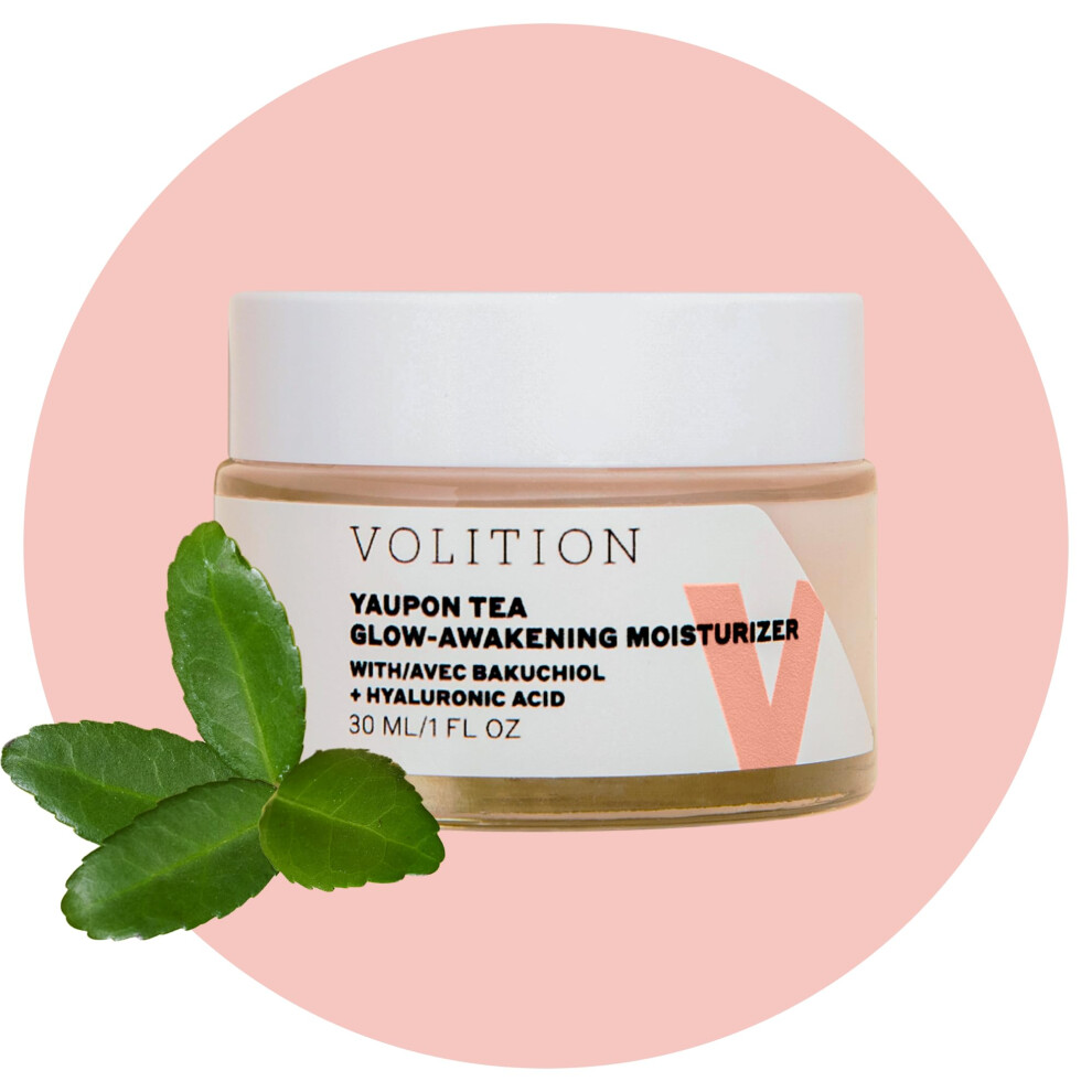 Volition Beauty Yaupon Tea Glow-Awakening Moisturizer With Hyaluronic Acid + Bakuchiol | Vegan Paraben-Free & Cruelty-Free (Travel Size (1 Oz))