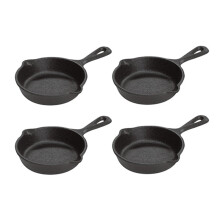 Lodge vorgewrztes 3,5-Zoll-Pfannenset aus Gusseisen fr Beilagen oder Desserts (4er-Set)