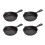Lodge Conjunto de frigideira de ferro fundido pr-temperado de 3,5 polegadas para acompanhamentos ou sobremesas (conjunto de 4) 1