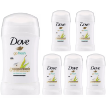 6 x 40ml Dove Pear & Aloe Vera 48H Anti-Perspirant Deodorant Stick