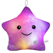 KAHEAUM Twinkle Twinkle Little Star Travesseiro Fofos Travesseiros de pelcia para crianas Travesseiros Decorativos LED Iluminados Brinquedo Not