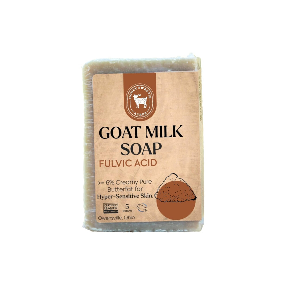 Honey Sweetie Acres Fresh Off The Goat All Natural Moisturizing 5 Oz Bar Of Handmade Fulvic Acid Goat Milk Soap