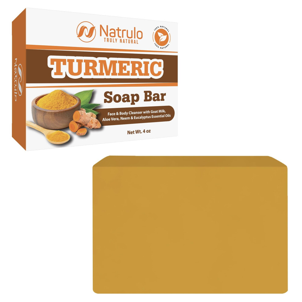 Turmeric Soap Bar for Face & Body - Natural Turmeric Skin Brightening Soap for Dark Spots Intimate Areas Underarms - Turmeric Face Wash Reduces