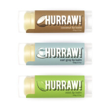 Hurra! Kokosnuss-Earl-Grey-Minz-Lippenbalsam, 3er-Pack: Bio-zertifiziert, vegan, tierversuchsfrei und glutenfrei. 100 % nat rliche Inhaltsstoffe