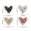 20 Stück Harz Strass Herzen Aufbügelpatches DIY 12