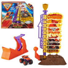 Monster Jam El Toro Loco Big Air Challenge Playset with Exclusive Monster Truck Over 20-Inch Tall 1:64 Scale Kids Toys for Boys Ages 3 and up