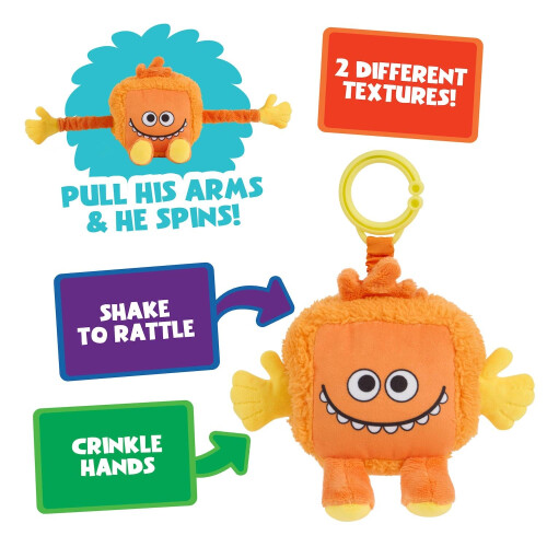 Super Simple WowWee Sensory Plush Monsters Dewey (Orange) with 5+ Sensory Features (Ages 0+) 2