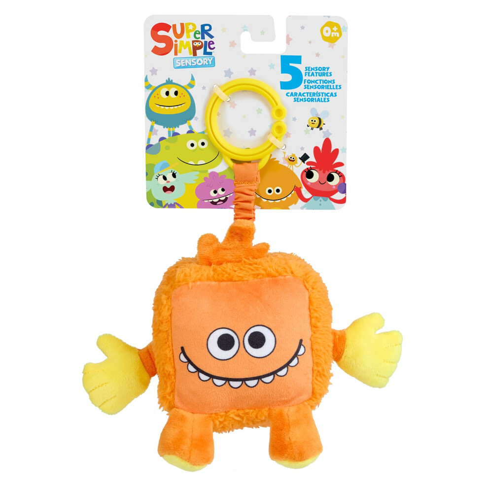 Super Simple WowWee Sensory Plush Monsters Dewey (Orange) with 5+ Sensory Features (Ages 0+)-image-OPC-PHTGJBY-NEW