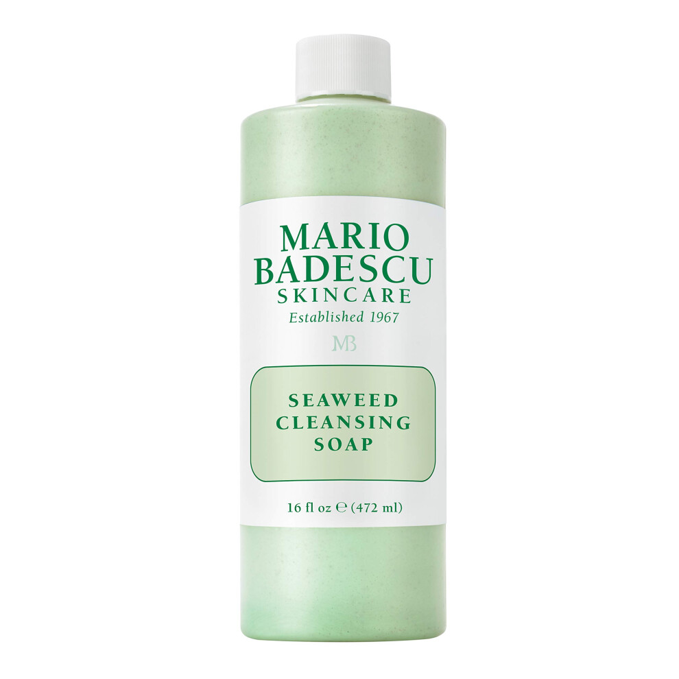 Mario Badescu Seaweed Cleansing Soap for All Skin Types |Creamy Cleanser that Gently Exfoliates |Formulated with Seaweed Grains & Bladderwrack Ex